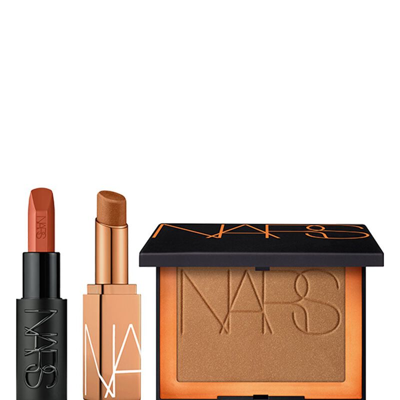 nars طقم المكياج البرونزي والشفاه الجذّابة