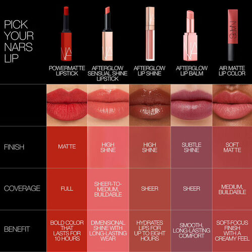 nars afterglow sensual shine lipstick