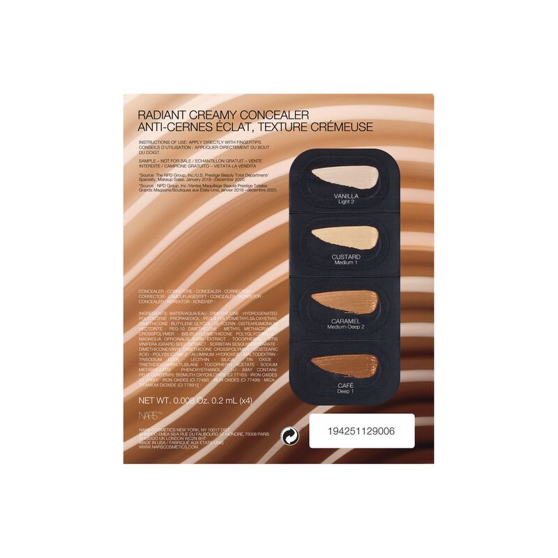 nars radiant creamy concealer 4 pack sample